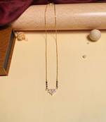 Latest gold plated american diamond mangalsutra