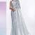 Smart And Solid Plain Ethnic Girlish Silver Colour Saree For Party Looks