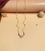 Latest gold plated american diamond mangalsutra