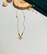 Latest gold plated american diamond mangalsutra