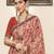 Fancy And Casual Rust Colour Smart Printed Georgette Saree