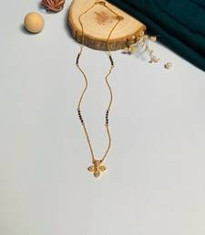 Latest gold plated american diamond mangalsutra