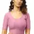 Baby Pink Cotton Lycra Fully Stretchable Round Neck Readymade Blouse With Half Sleeve