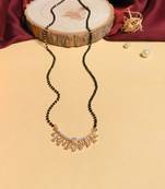 Latest gold plated american diamond mangalsutra