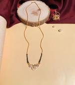Latest gold plated american diamond mangalsutra