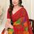Multicolor georgette badhni / bandhej print / ston work lace border saree with unstitched blouse piece