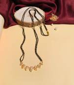 Latest gold plated american diamond mangalsutra
