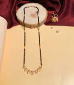 Latest gold plated american diamond mangalsutra