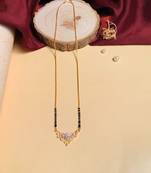Latest gold plated american diamond mangalsutra