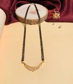 Latest gold plated american diamond mangalsutra