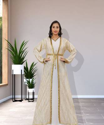 Sale!! Moroccan Dubai Kaftan Fashion African Attire Bridesmaid Abaya Gown For Women Dress  1