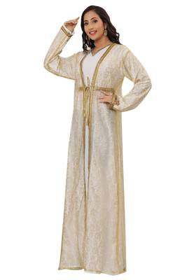 Sale!! Moroccan Dubai Kaftan Fashion African Attire Bridesmaid Abaya Gown For Women Dress  3