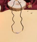 Latest gold plated american diamond mangalsutra