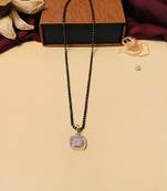 Latest gold plated american diamond mangalsutra