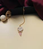 Charming high quality gold plated polki maangtikka