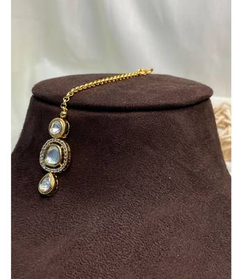 Charming high quality gold plated polki maangtikka 2