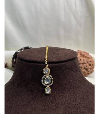 Charming high quality gold plated polki maangtikka 4