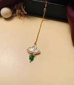 Charming high quality gold plated polki maangtikka