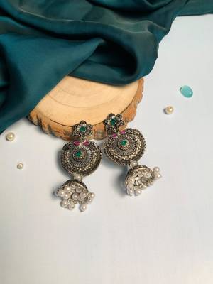 Graceful high quality german silver earrings 2
