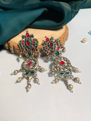 Graceful high quality german silver earrings 3