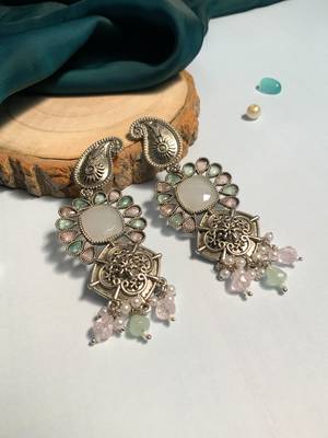Graceful high quality german silver earrings 1