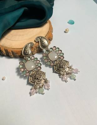 Graceful high quality german silver earrings 4