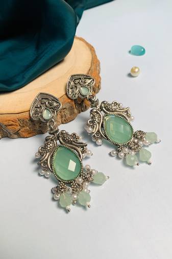 Graceful high quality german silver earrings