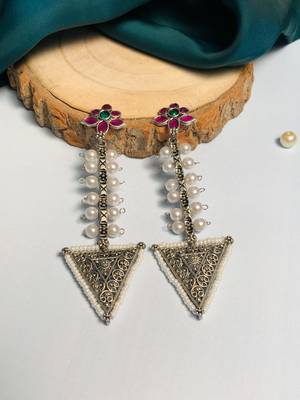 Graceful high quality german silver earrings 3