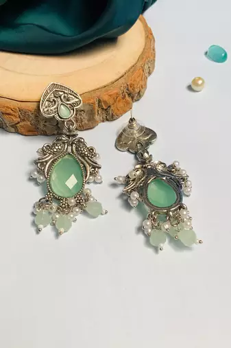 Graceful high quality german silver earrings
