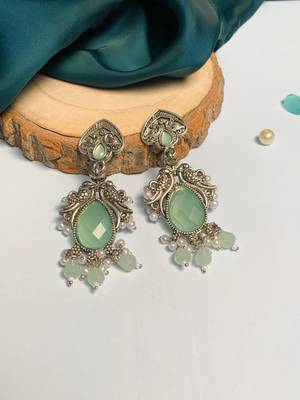 Graceful high quality german silver earrings 3