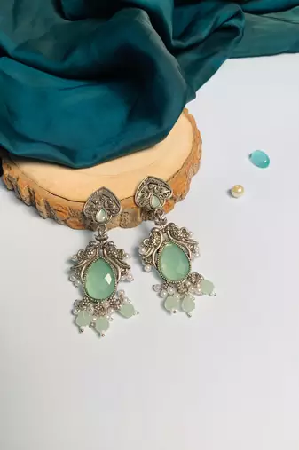 Graceful high quality german silver earrings