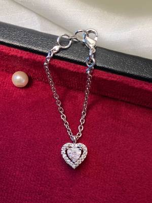 Sparkling ad silver plated watch charm 1