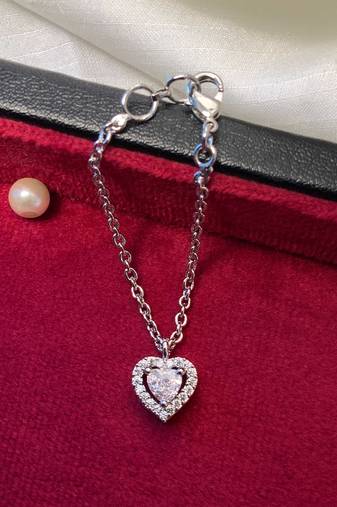 Sparkling ad silver plated watch charm