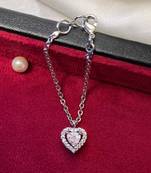 Sparkling ad silver plated watch charm