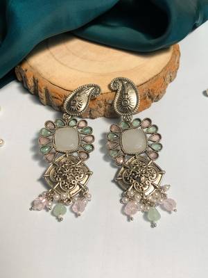 Graceful high quality german silver earrings 3