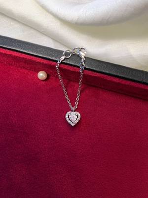 Sparkling ad silver plated watch charm 2