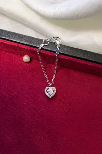 Sparkling ad silver plated watch charm