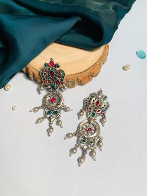 Graceful high quality german silver earrings 2