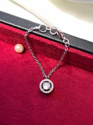 Sparkling ad silver plated watch charm 1