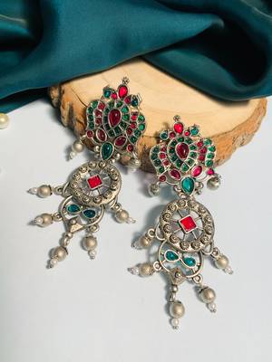 Graceful high quality german silver earrings 4