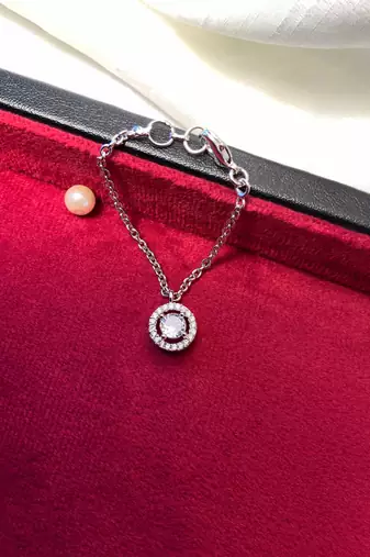 Sparkling ad silver plated watch charm