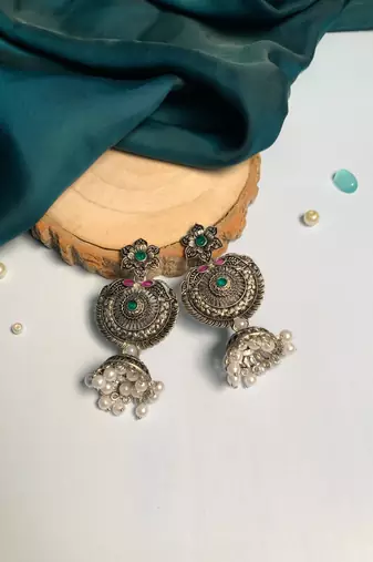 Graceful high quality german silver earrings