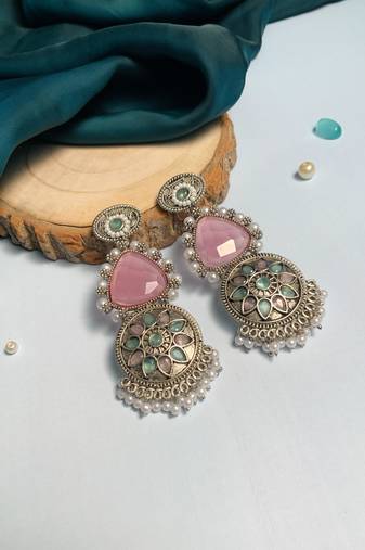 Graceful high quality german silver earrings