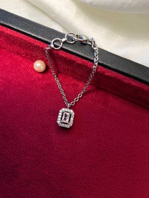 Sparkling ad silver plated watch charm 1