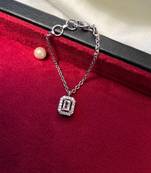 Sparkling ad silver plated watch charm