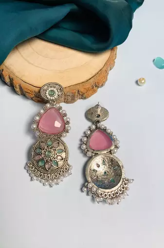 Graceful high quality german silver earrings