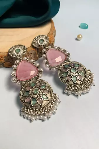 Graceful high quality german silver earrings