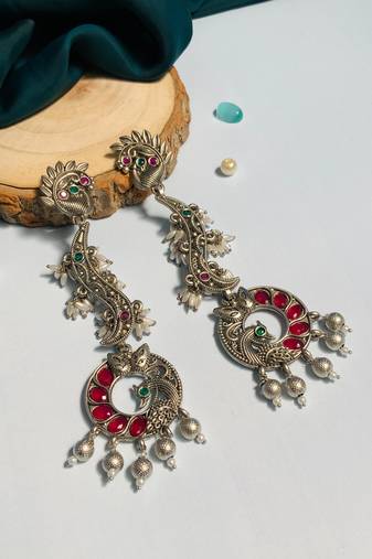 Graceful high quality german silver earrings