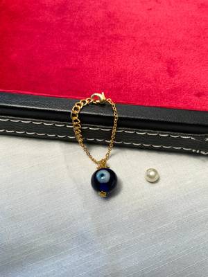 Exquisite evil eye gold plated watch charm 1