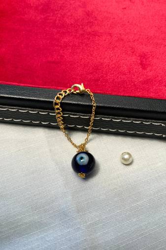 Exquisite evil eye gold plated watch charm